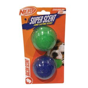NERF DOG Super Scent Bacon Scented Dental Ball Chews Set of 2